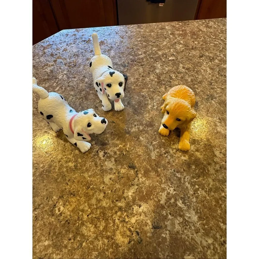 Vintage 2001 Mattel Barbie bobble head dog bundle
